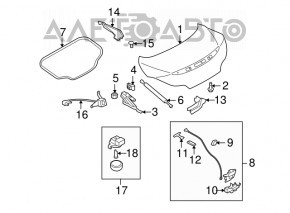 Замок крышки багажника Infiniti G25 G35 G37 4d 06-14