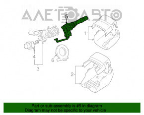 Подрулевой переключатель правый Lexus GS300 GS350 GS430 GS450h 06-11 без датчика дождя