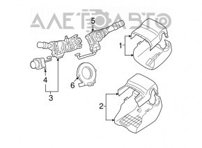 Подрулевой переключатель правый Lexus GS300 GS350 GS430 GS450h 06-11 без датчика дождя