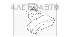 Brațul de cot Hyundai Sonata 11-15 din piele, negru