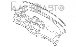 Panoul frontal al torpilei fără AIRBAG Hyundai Tucson 16-18, lovit.