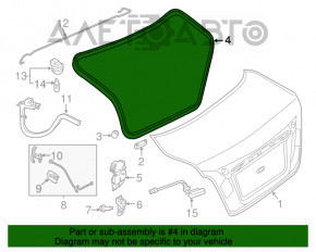 Garnitura capac portbagaj Nissan Altima 13-15