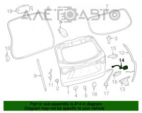 Кнопка открытия стекла двери багажника Toyota Highlander 14-19