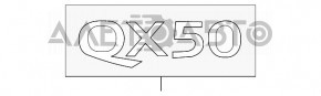 Emblema inscriptionată QX50, ușile portbagajului Infiniti QX50 19-