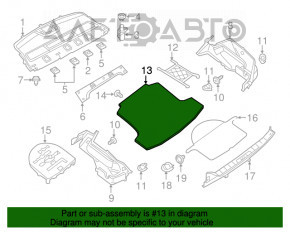 Capacul portbagajului Nissan Altima 13-18 negru