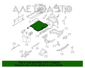 Capacul portbagajului Infiniti FX35 FX45 03-08 bej