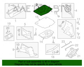 Пол багажника Nissan Versa Note 13-19 верх