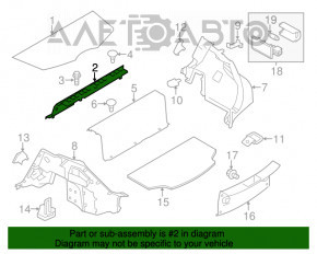 Capac portbagaj frontal superior Nissan Leaf 11-12 gri.