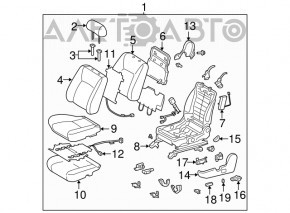 Controlul scaunului pasagerului pentru Lexus RX350 RX450h 10-15