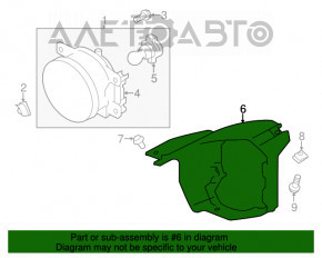 Suportul pentru farul de ceață stânga Subaru XV Crosstrek 13-17 nou OEM original