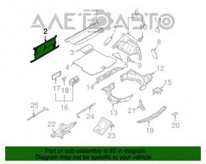 Perdeaua portbagajului Infiniti FX35 FX45 03-08 bej