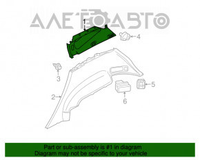 Capac spate stânga Nissan Murano z50 03-08 gri