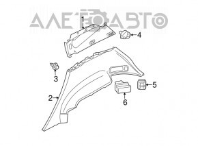 Capac spate stânga Nissan Murano z50 03-08 gri