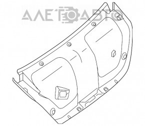 Capacul portbagajului Nissan Altima 13-18 negru.