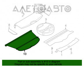 Perdeaua portbagajului Nissan Rogue 14-20 pentru 3 randuri