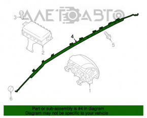 Подушка безопасности airbag боковая шторка левая Kia Soul 14-19