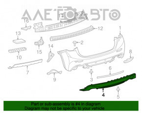 Buza bara spate Infiniti QX30 17- negru