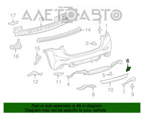 Capacul carligului de tractare pentru bara spate a Infiniti QX30 17- crom