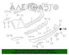 Capacul carligului de tractare pentru bara spate a Infiniti QX50 19-