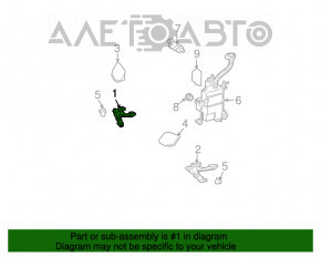 Injectoarele de spălare a farurilor drepte Lexus RX400h 04-09.