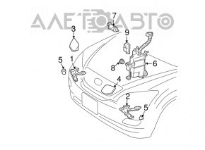 Injectoarele de spălare a farurilor dreapta pentru Lexus RX400h 04-09 fără capac