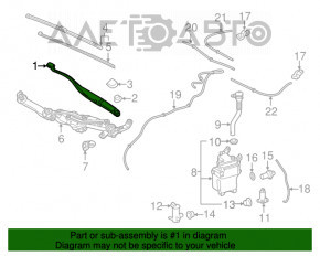 Leashul de parbriz dreapta pentru Lexus RX350 RX450h 16-22