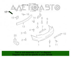 Suportul pentru bara spate dreapta Infiniti G25 G35 G37 4d 07-13