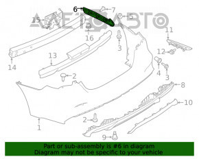 Suportul pentru bara spate dreapta Nissan Maxima A36 16- nou OEM original