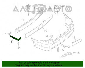 Suportul pentru bara spate stânga Nissan Sentra 13-19, nou, original