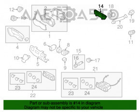 Afișaj informații ceas temperatură Subaru XV Crosstrek 13-17