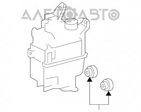 Rezervorul de spălare a parbrizului pentru Lexus RX350 RX450h 10-15 fără gât și senzor, nou, original OEM.