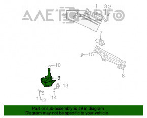 Rezervorul de spălare a parbrizului pentru Toyota Avalon 05-12 fără capac