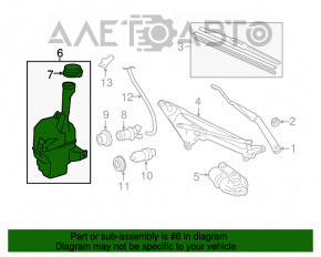 Rezervorul de spălare a parbrizului pentru Lexus ES350 07-12, nou, original OEM.