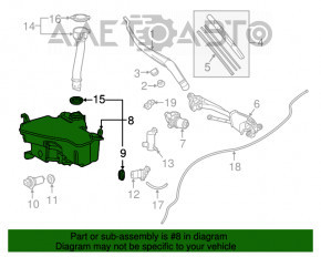 Rezervorul de spălare a parbrizului pentru Lexus IS 14-20, nou, original OEM