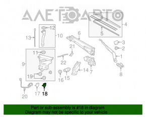 Motorul de spălare a lunetei din spate pentru Toyota Prius 30 10-15, nou, original OEM.