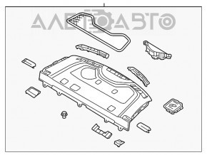 Полка задняя Hyundai Elantra AD 17-20 черная