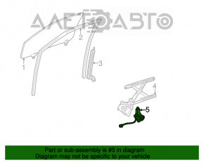 Geam electric cu motor, dreapta față, Lexus RX300 98-03