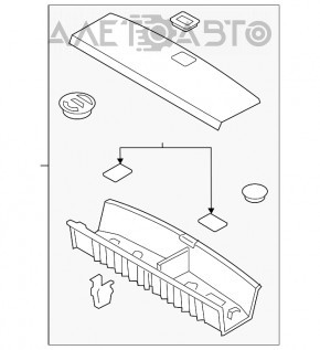 Capac portbagaj mic pentru Kia Sorento 16-20 cu capac, negru