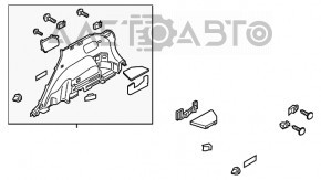 Обшивка арки правая Hyundai Tucson 16-21 черная без сабвуфера