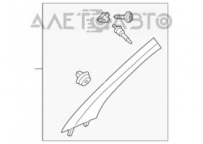 Capacul suportului frontal stânga superior Hyundai Tucson 16-20 gri, prinderea este ruptă.