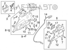 Capac spate dreapta pentru Hyundai Santa FE Sport 13-18, negru