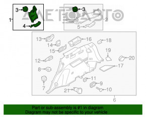 Capac spate dreapta Kia Sorento 16-20 gri