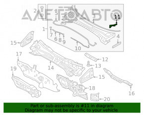 Garnitura ștergătoarelor de parbriz stânga Hyundai Tucson 16-20