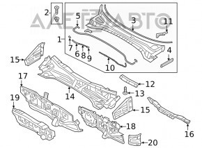 Garnitura ștergătoarelor de parbriz stânga Hyundai Tucson 16-20