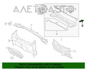 Garnitura ștergătoarelor de parbriz stânga Hyundai Elantra AD 17-20 nouă OEM originală