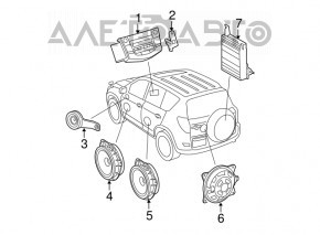 Difuzor spate stânga Toyota Highlander 08-13 JBL