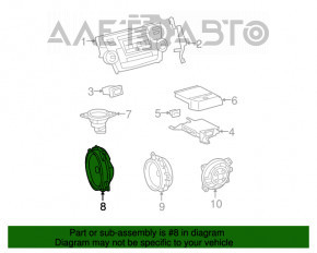 Динамик дверной передний правый Toyota Highlander 08-13 JBL