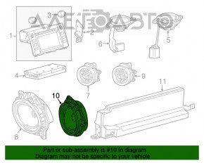 Динамик дверной задний правый Toyota Sequoia 08-16 новый OEM оригинал