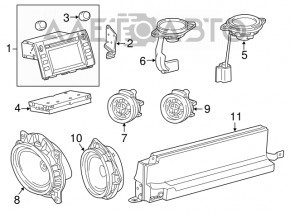 Satellite XM Radio Receiver Module Toyota Highlander 14-