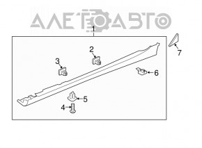 Aripa triunghi dreapta Hyundai Sonata 11-15 lucios nou original OEM